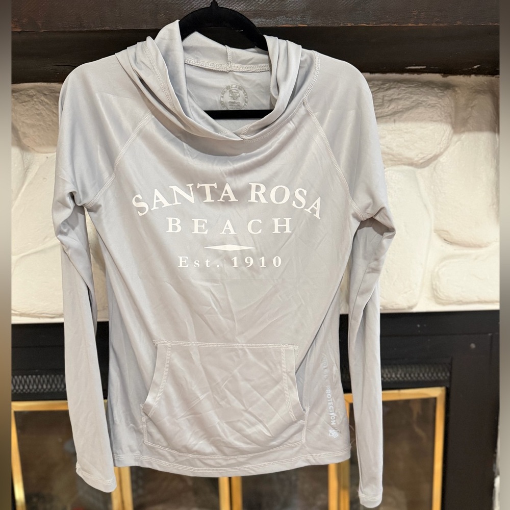 Banana Boat Santa Rosa Beach Light Gray  SPF Hoodie